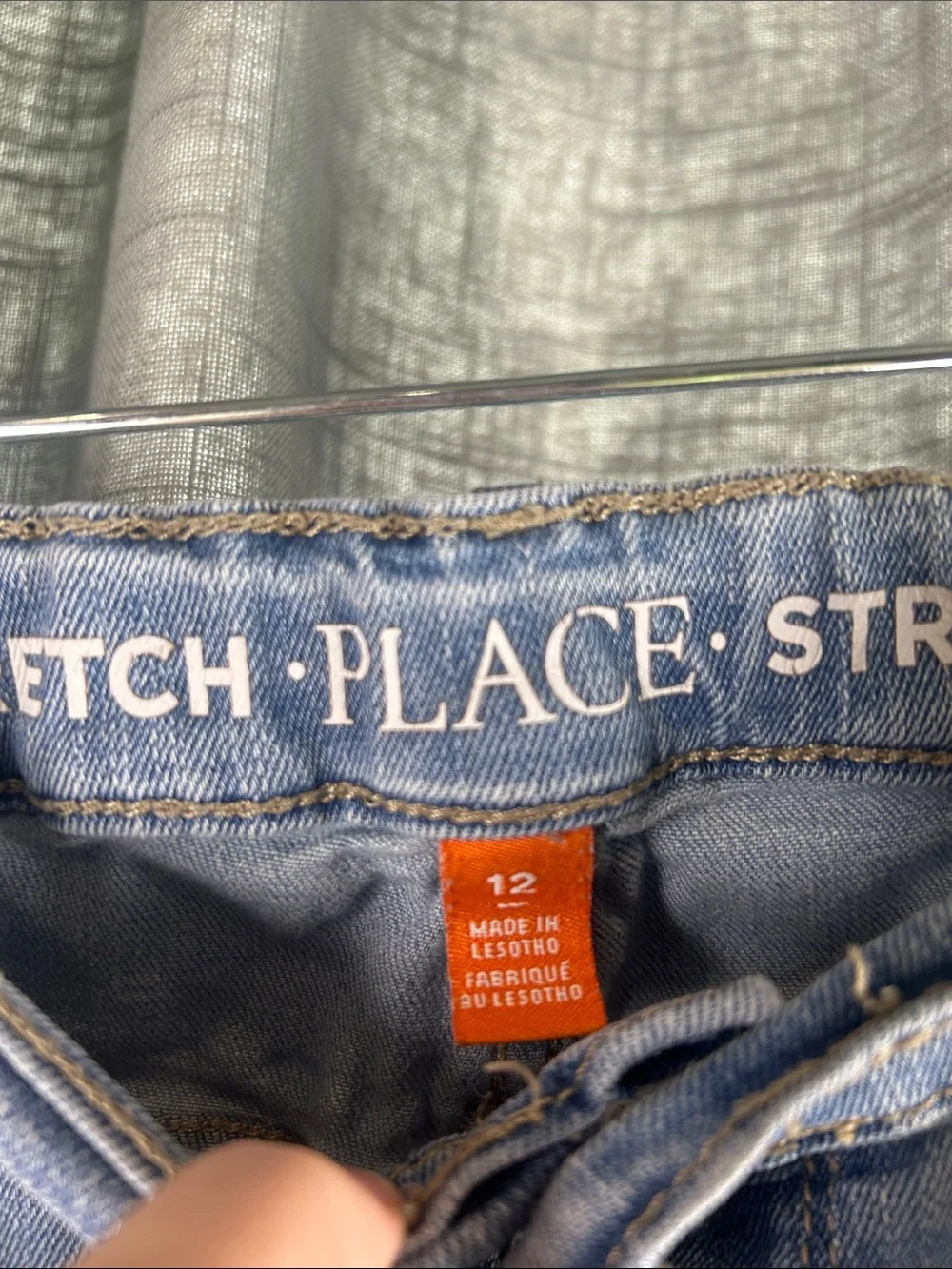 The Children's Place Light Blue Straight-Leg Jeans with Distressed Knees